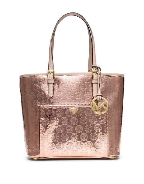 michael kors rose gold tote|michael kors gold crossbody bag.